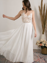 Load image into Gallery viewer, Delicate boho wedding dress for a women who wants to feel free and comfortable