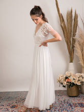 Load image into Gallery viewer, Rustic boho wedding dress