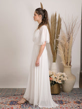 Load image into Gallery viewer, Simple boho wedding dress, Modest and effortlessly beautiful bohemian wedding dress