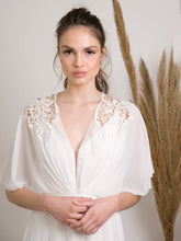 Load image into Gallery viewer, Simple boho wedding dress, Modest and effortlessly beautiful bohemian wedding dress