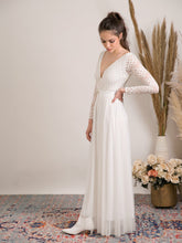 Load image into Gallery viewer, Long sleeves wedding dress
