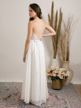 Load image into Gallery viewer, Delicate boho wedding dress for a women who wants to feel free and comfortable
